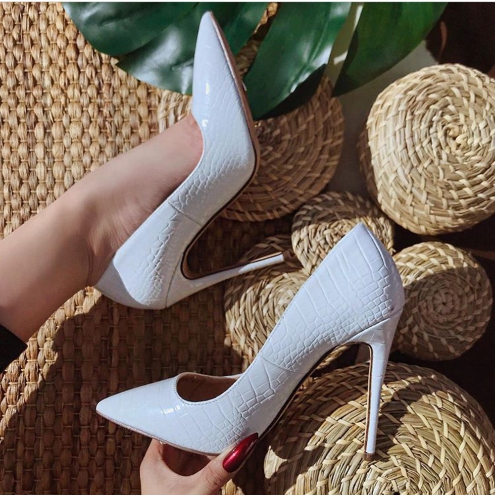 Liliana Stiletto Pump in Crocodile Skin Kimye-5